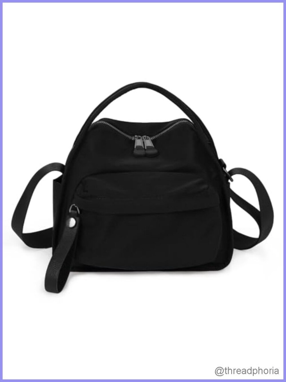 Nylon Crossbody Diaper Bag for Women with Multiple Pockets, Travel Purse